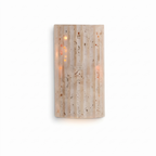 Fluted Stone Look Wall Sconce on white background