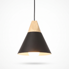 Nordic Cone Pendant Light in black on white background