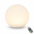 Rechargeable LED Glow Ball Light with remote on white background
