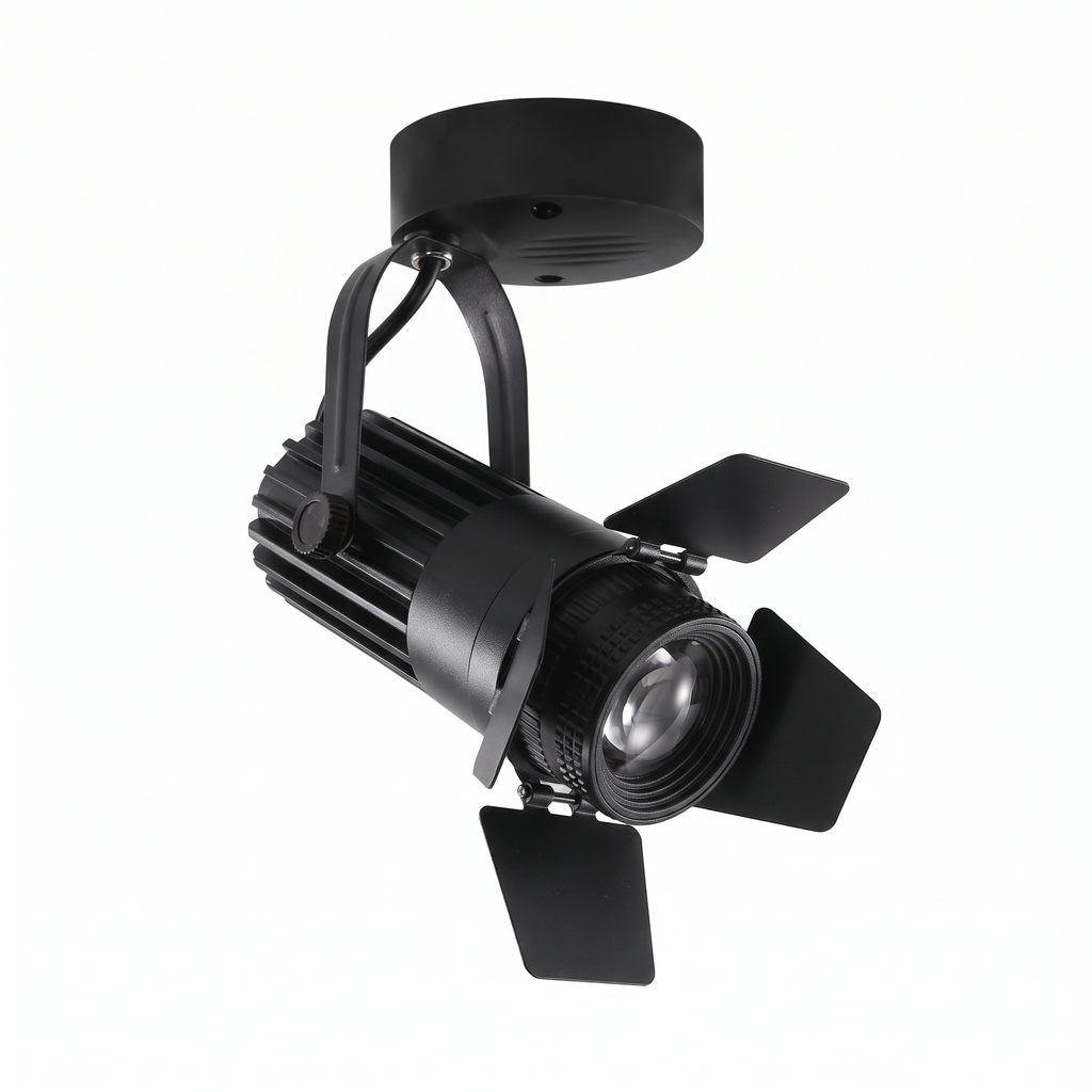 Adjustable Shape LED Spotlight in Black on white background
