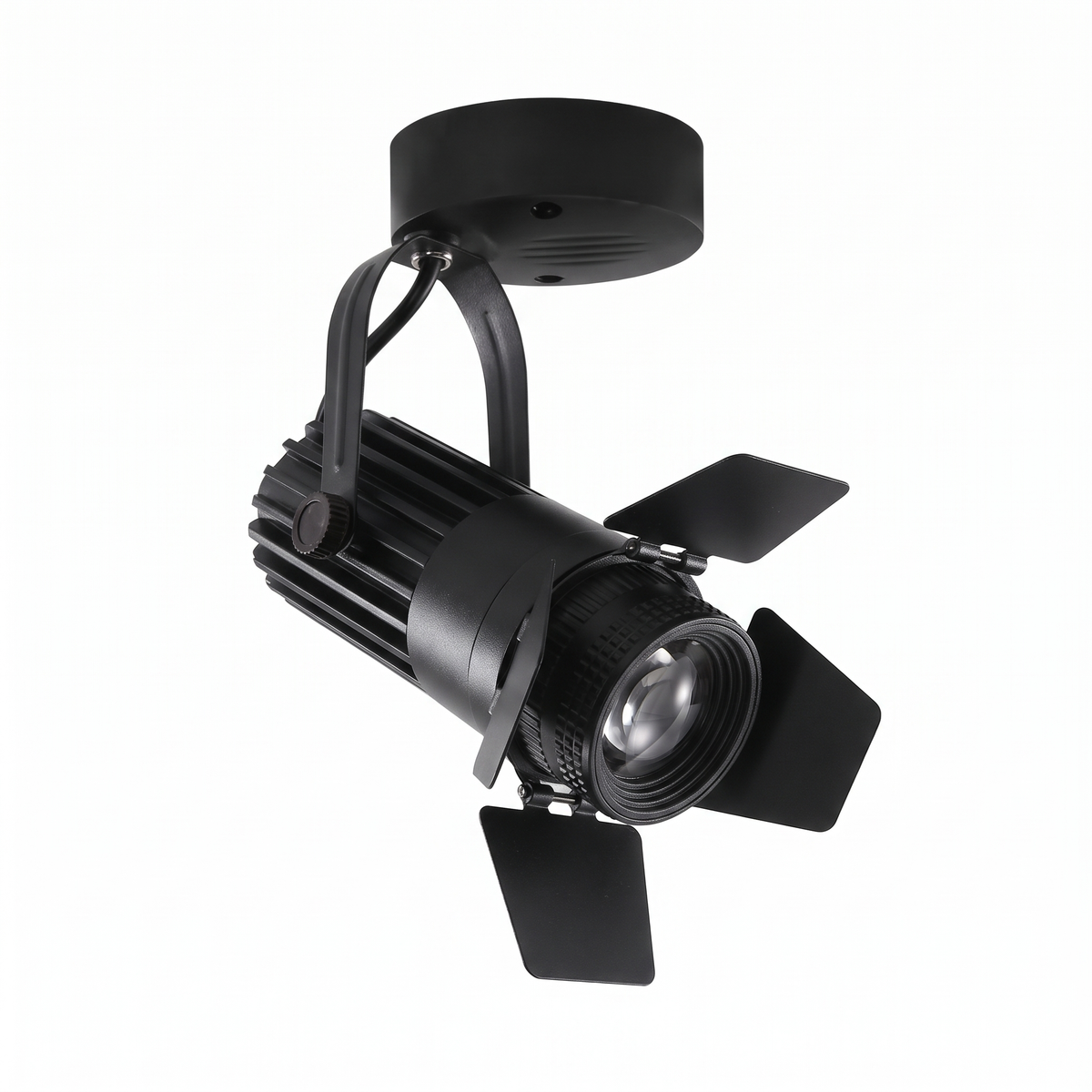 Adjustable Shape LED Spotlight in Black on white background