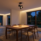 Adjustable Shape LED Spotlight in a dining room, showing size