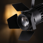 Adjustable Shape LED Spotlight close-up of the lens and beam-shaping blades