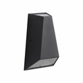 Angled Up Down LED Wall Light in Black on white background