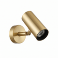 Adjustable Cylinder Wall Spotlight in Gold on white background