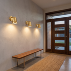 Bell LED Wall Light in an entry hallway, showing size