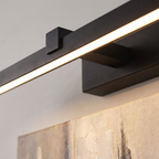LED Picture Light Bar close-up of the black aluminum bar and LED