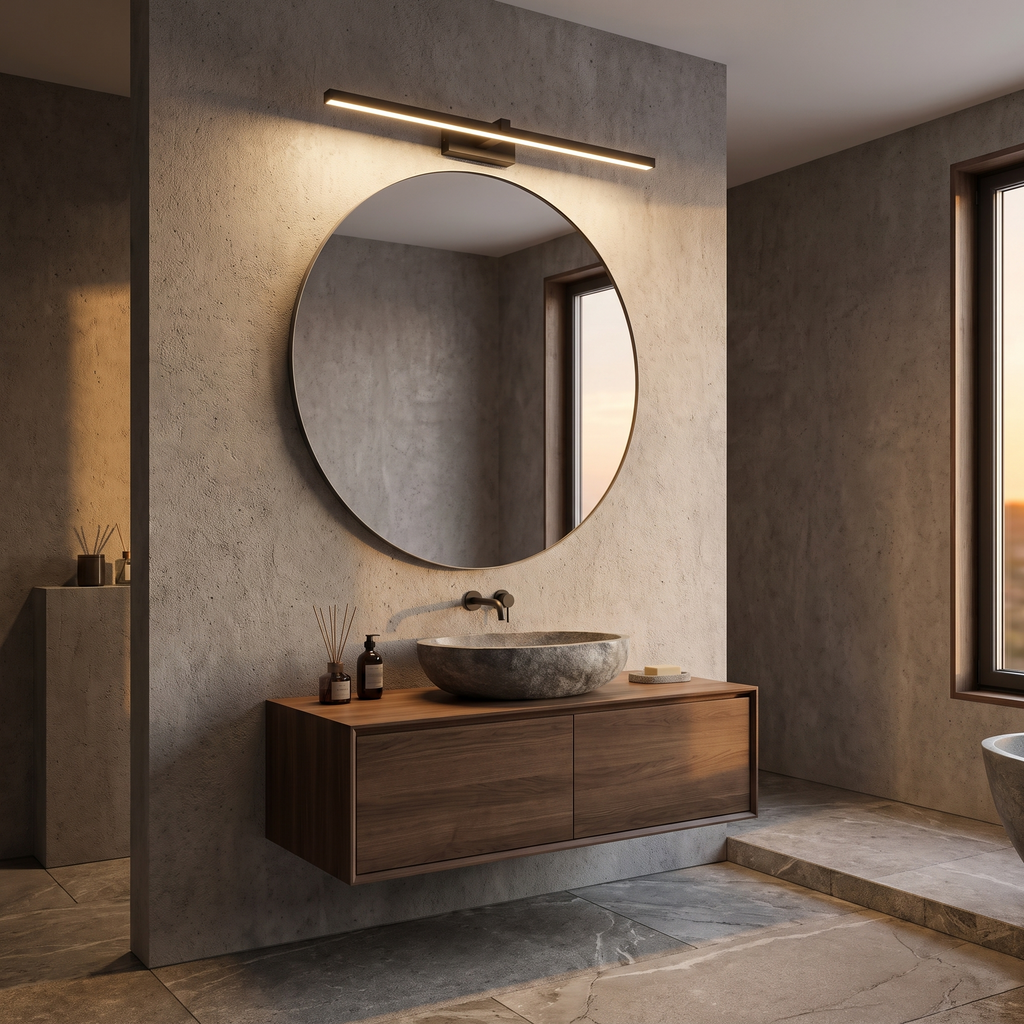 LED Picture Light Bar in a bathroom