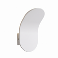 Curved LED Wall Sconce in White on white background
