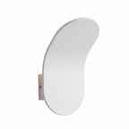 Curved LED Wall Sconce in White on white background