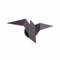 Origami Bird Wall Sconce in Black on white background