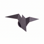 Origami Bird Wall Sconce in Black on white background