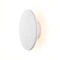 Eclipse Round LED Wall Light in White on white background