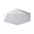 Geometric Pentagon LED Ceiling Light in White on white background