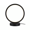 Halo Ring LED Table Lamp in Black on white background