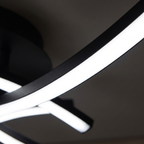 Wave LED Semi Flush Ceiling Light close-up of the curved LED arm
