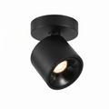 Adjustable LED Ceiling Spotlight in Black on white background