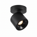 Adjustable LED Ceiling Spotlight in Black on white background