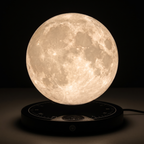 Levitating Moon Lamp close-up of the floating moon globe