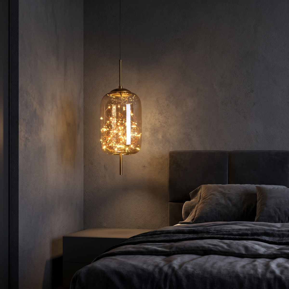 Starry Glass Pendant Light as a bedside pendant