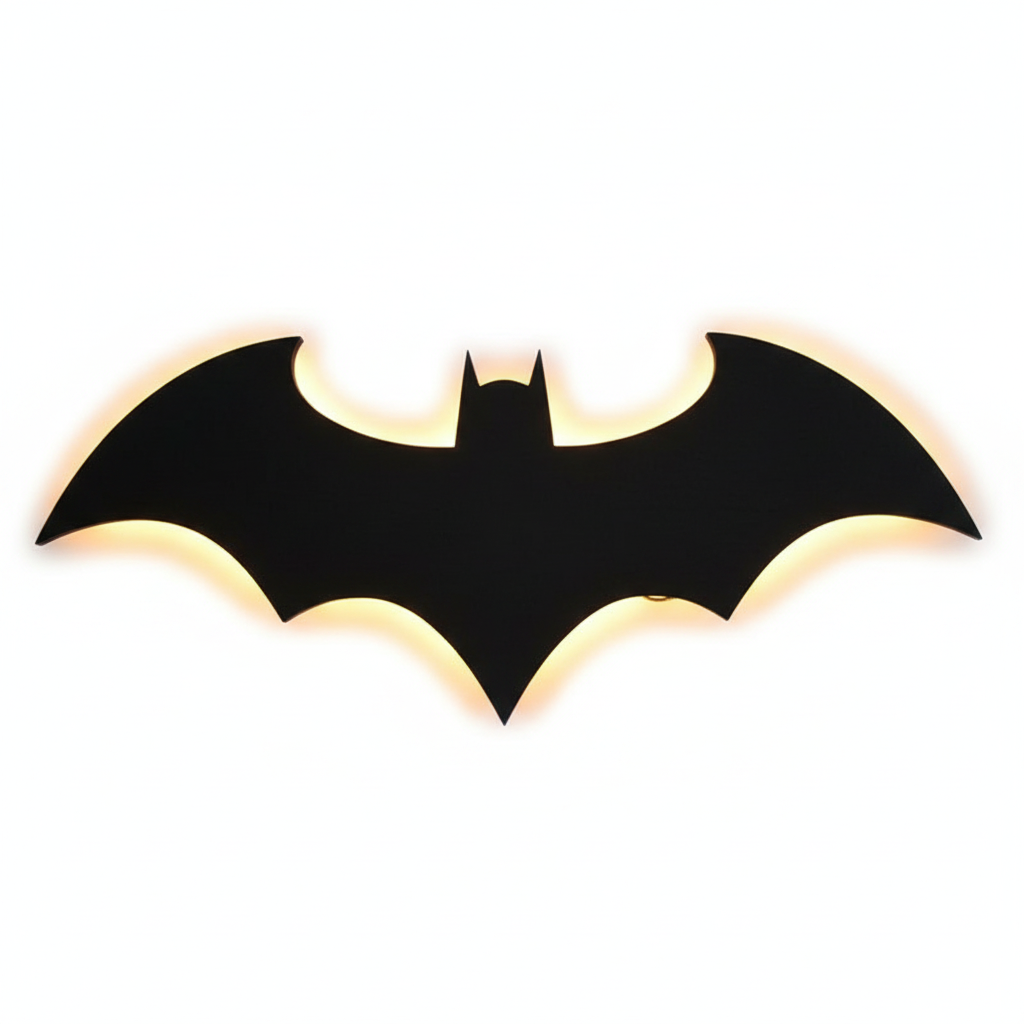 Halloween Bat Wall Lamp on white background