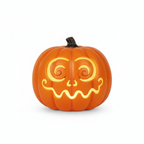 Light-Up Jack-O-Lantern Pumpkin on white background