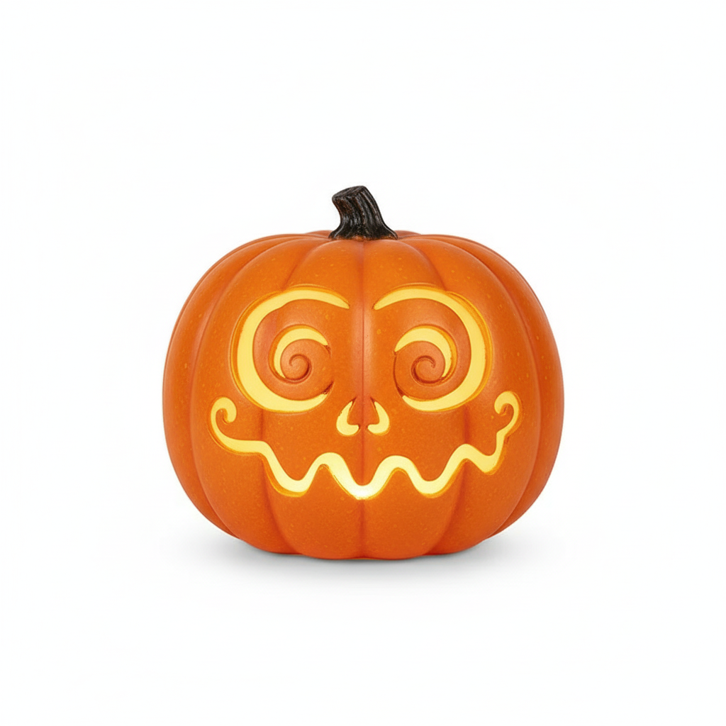 Light-Up Jack-O-Lantern Pumpkin on white background
