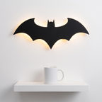 Halloween Bat Wall Lamp size reference on a wall