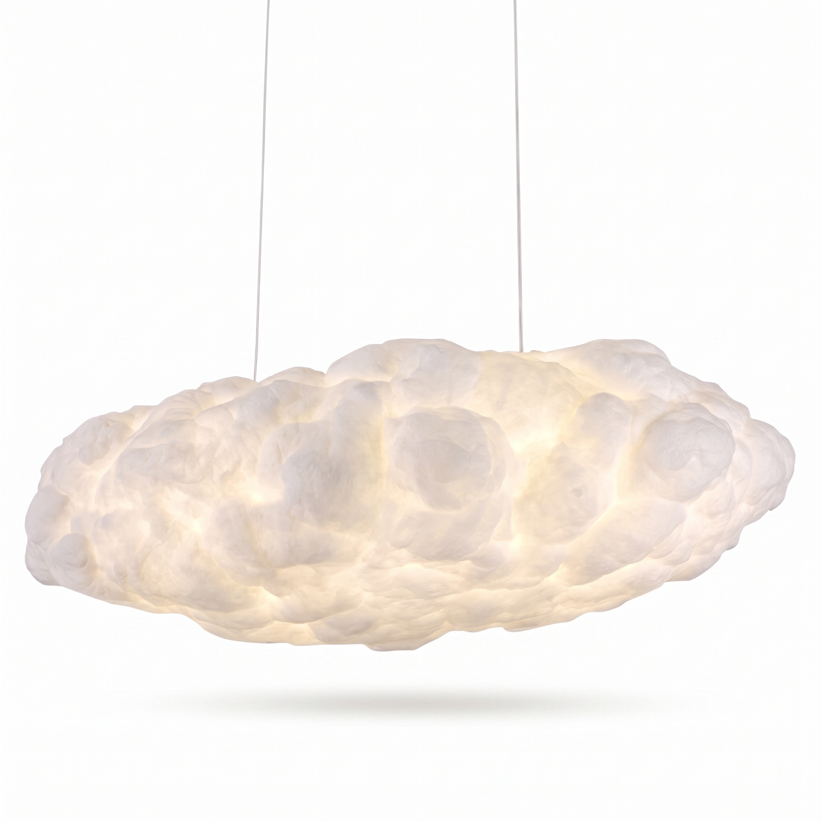 Cotton Cloud Pendant Light on white background