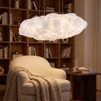 Cotton Cloud Pendant Light over a reading corner