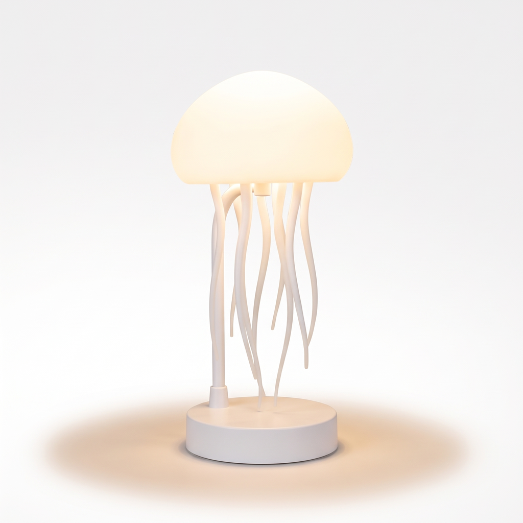 Jellyfish lamp - Jellyfish Lamp with Moving Tentacles on white background