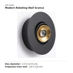 Modern Rotating Wall Sconce size guide with dimensions
