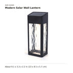 Modern Solar Wall Lantern size guide with dimensions